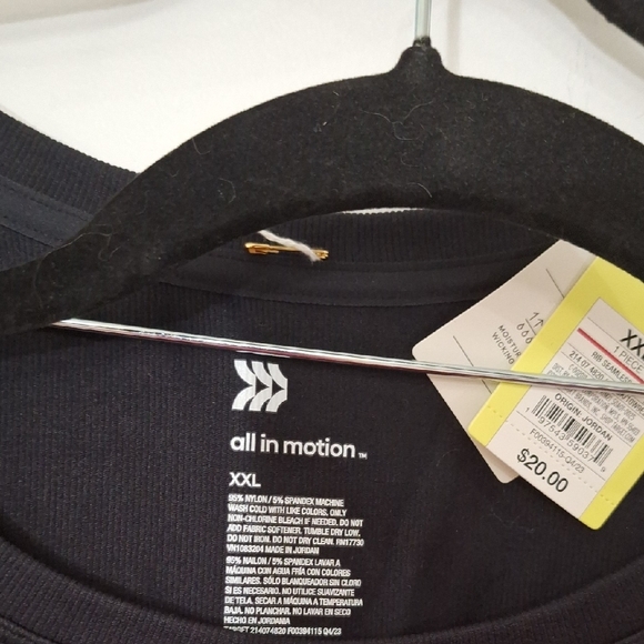 NWT All In Motion XXL Black Top and Pink Shorts Set - Picture 3 of 3